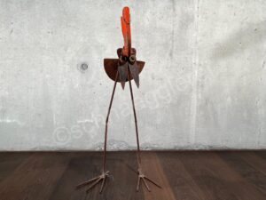 schnaegglerei kunstobjekt gartenobjekt gartendeko schrottkunst upcycling geschenk 65 vogel pipser