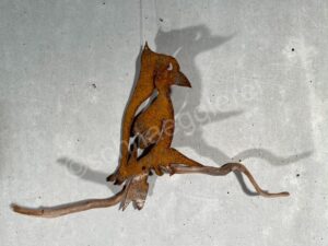 schnaegglerei kunstobjekt gartenobjekt gartendeko schrottkunst upcycling geschenk 87 specht luzia zum haengen